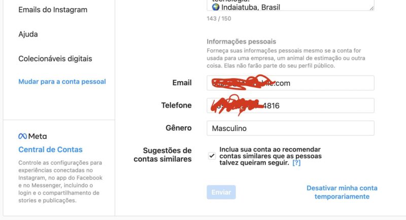 como excluir conta instagram desativa