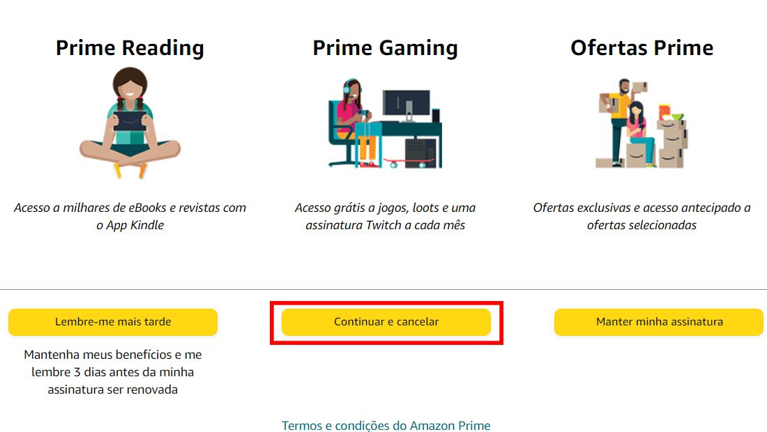 Como cancelar prime video continuar