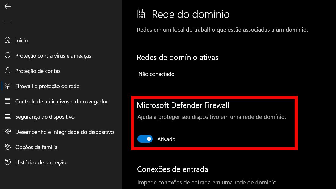 Desativar o windows defender