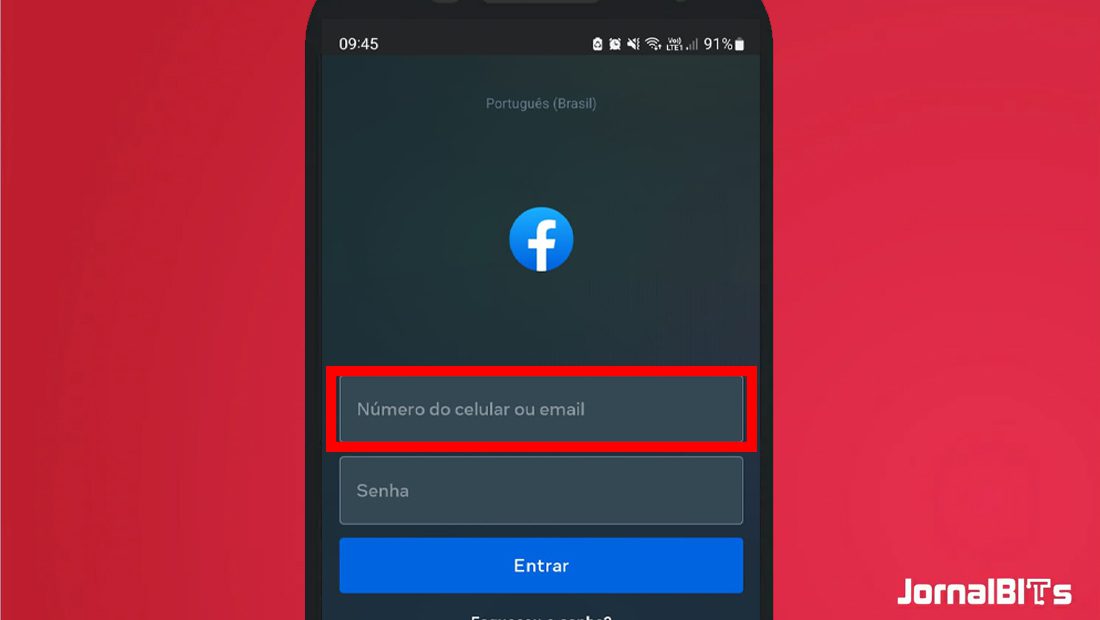 como entrar no facebook no celular