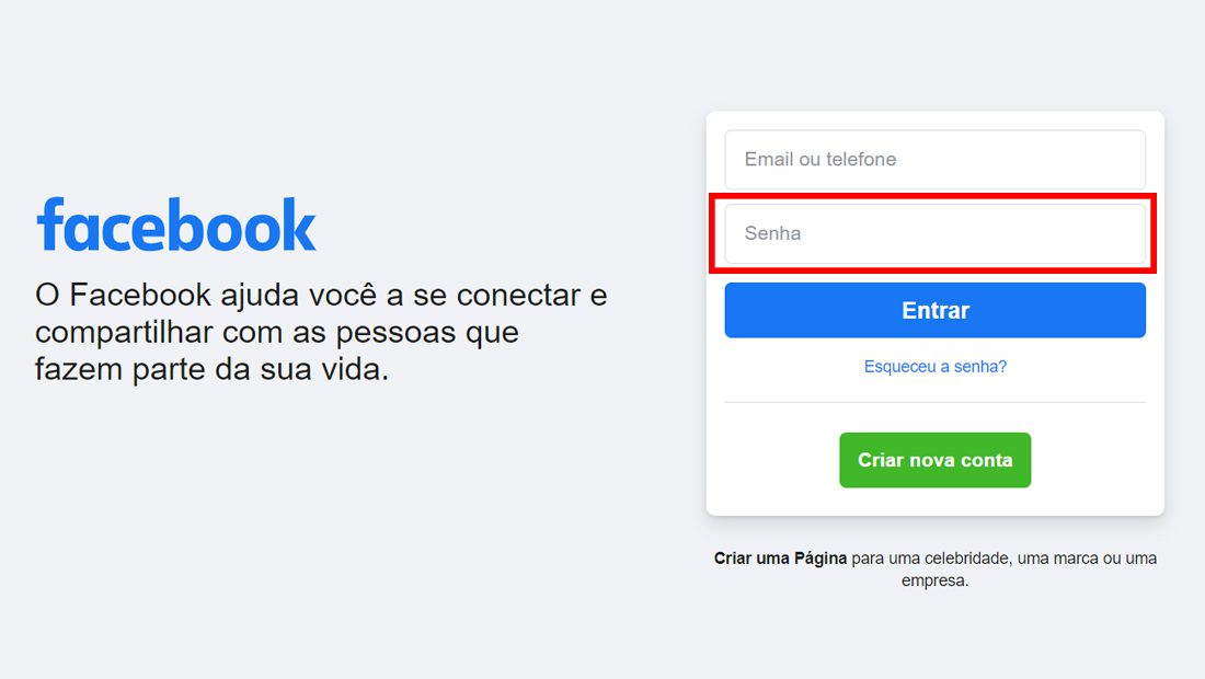 como entrar no facebook senha