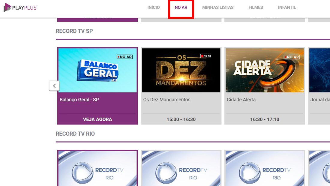 Play Plus  Saiba como assistir online a programação da Record