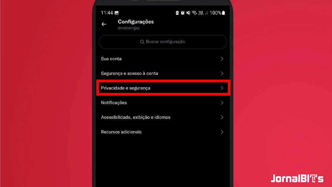 privacidade e segurança twitter