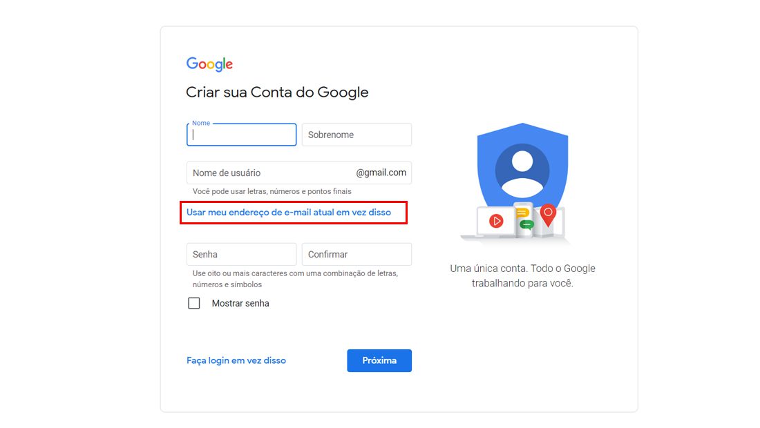 Como criar uma conta no Google facilmente