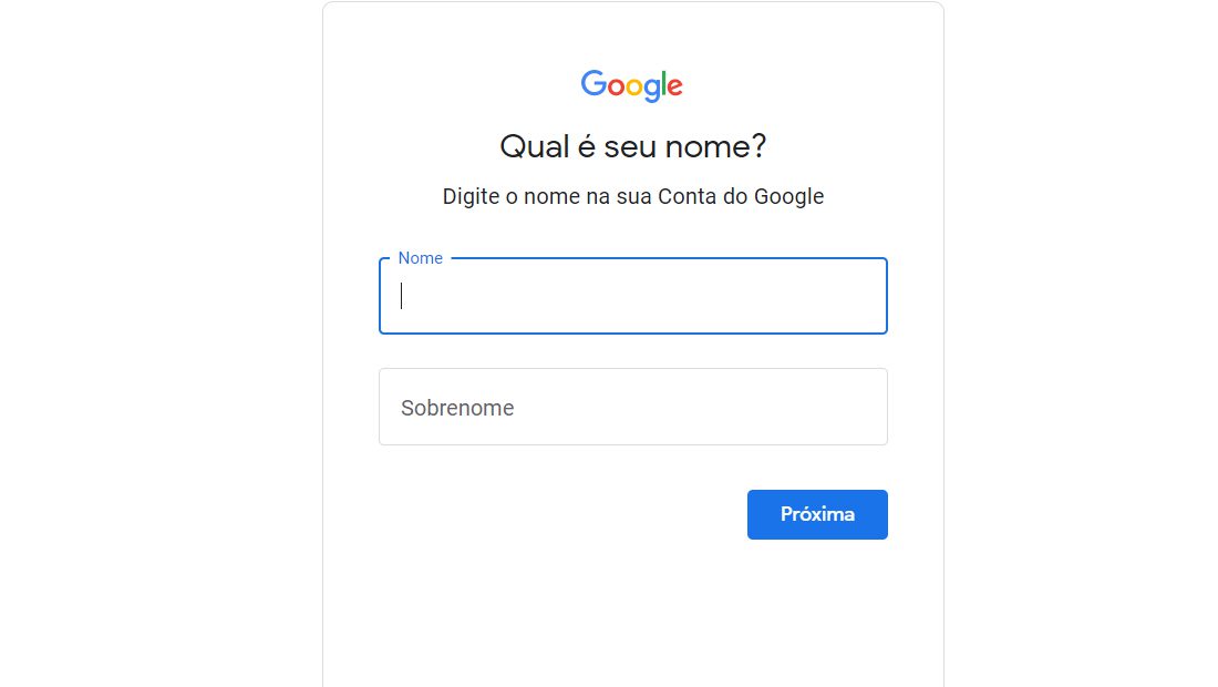 Como recuperar conta do Google nome