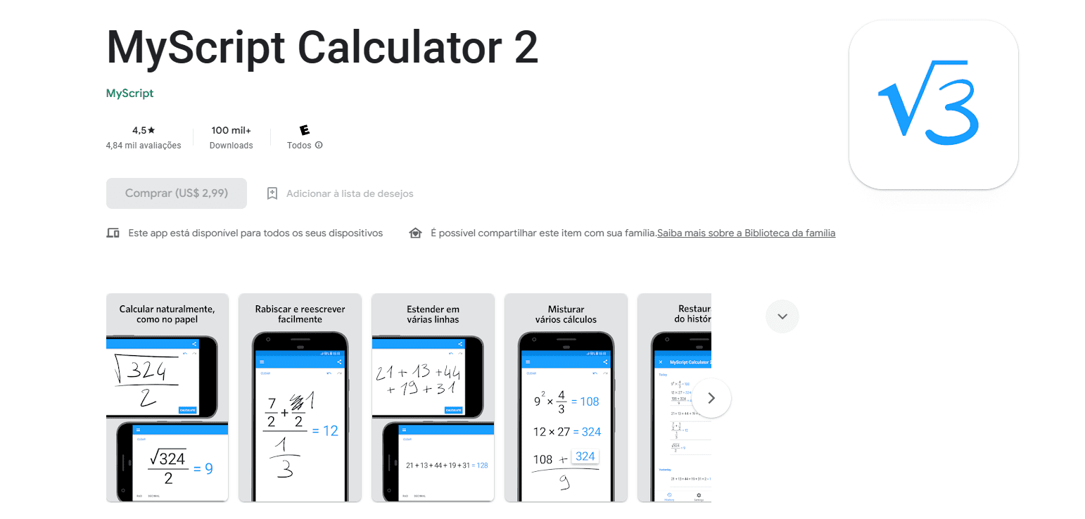 MyScript - Calculadora cientifica 9 melhores para Android e iOS