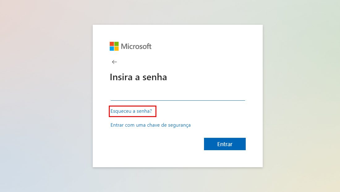 como trocar a senha do hotmail