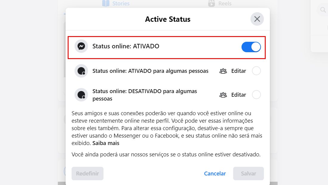 Como ficar offline no Facebook messenger