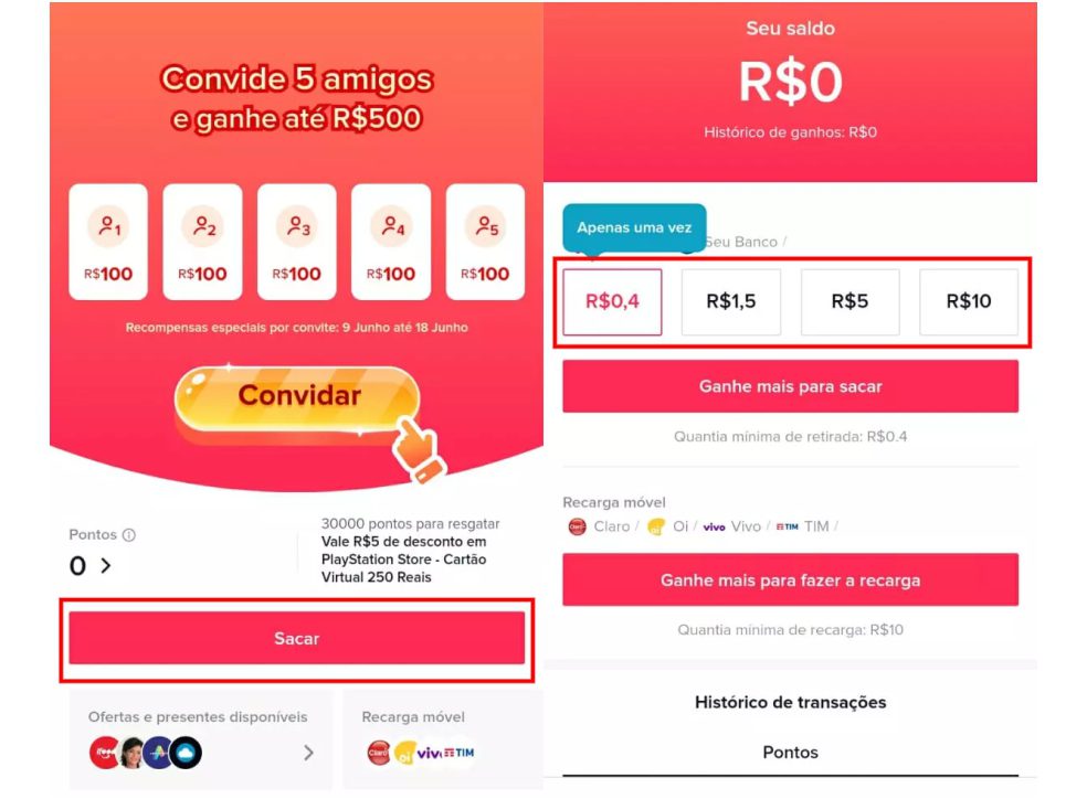 Convite de pessoas - Como ganhar dinheiro com TikTok