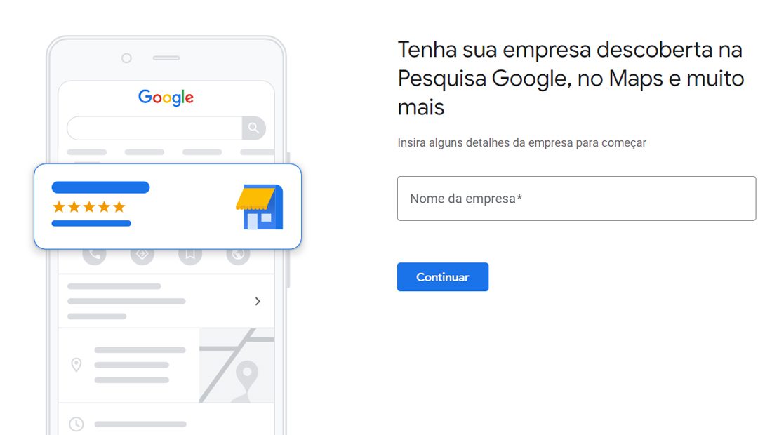 Google meu negócio nome de empresa