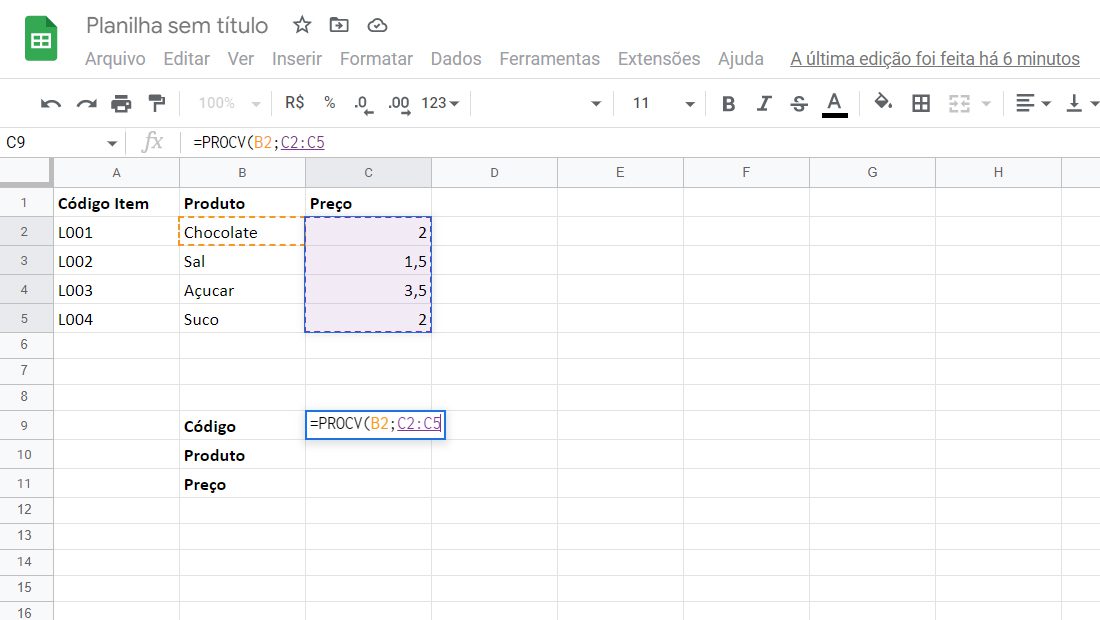 como usar o procv google planilhas facilmente