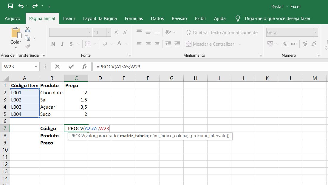 como usar o procv intervalo outra planilha