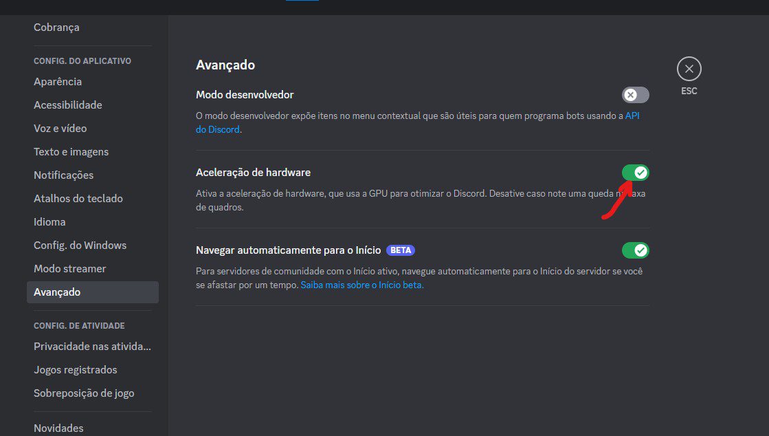 Como tirar tela preta do Discord 6