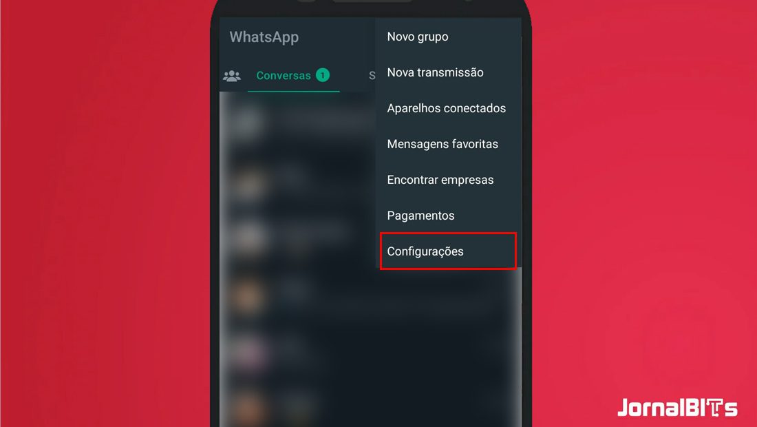 status do whatsapp configurações