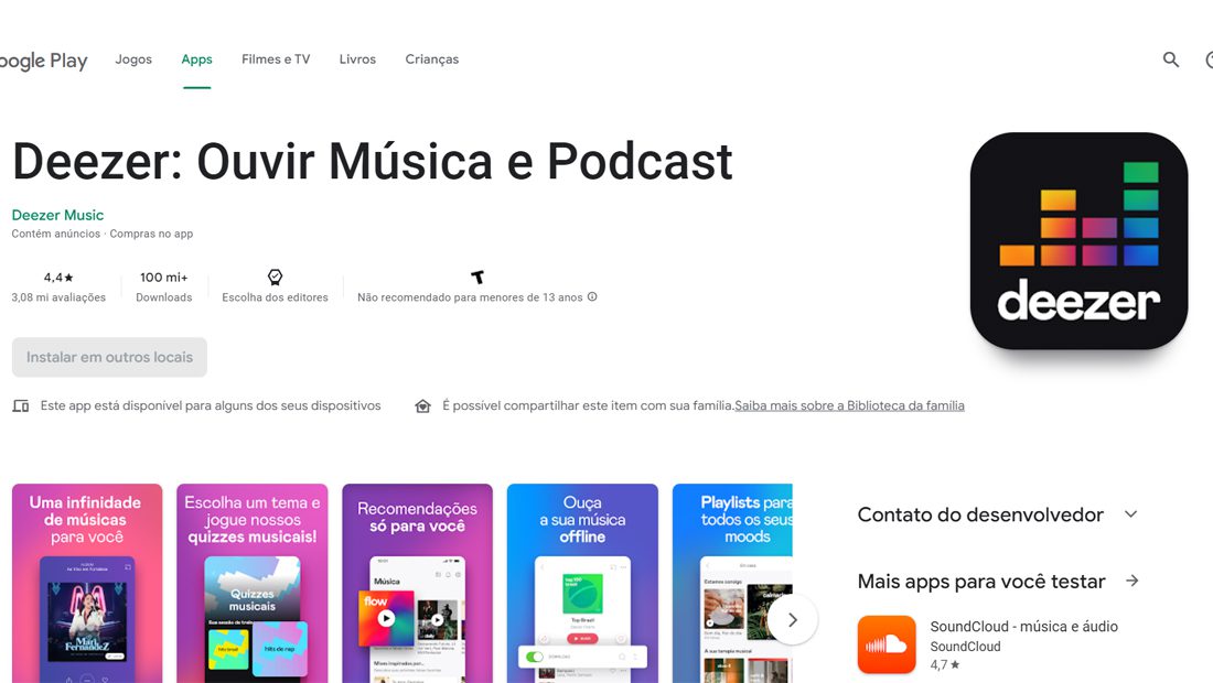 melhores apps para Android em 2023 deezer