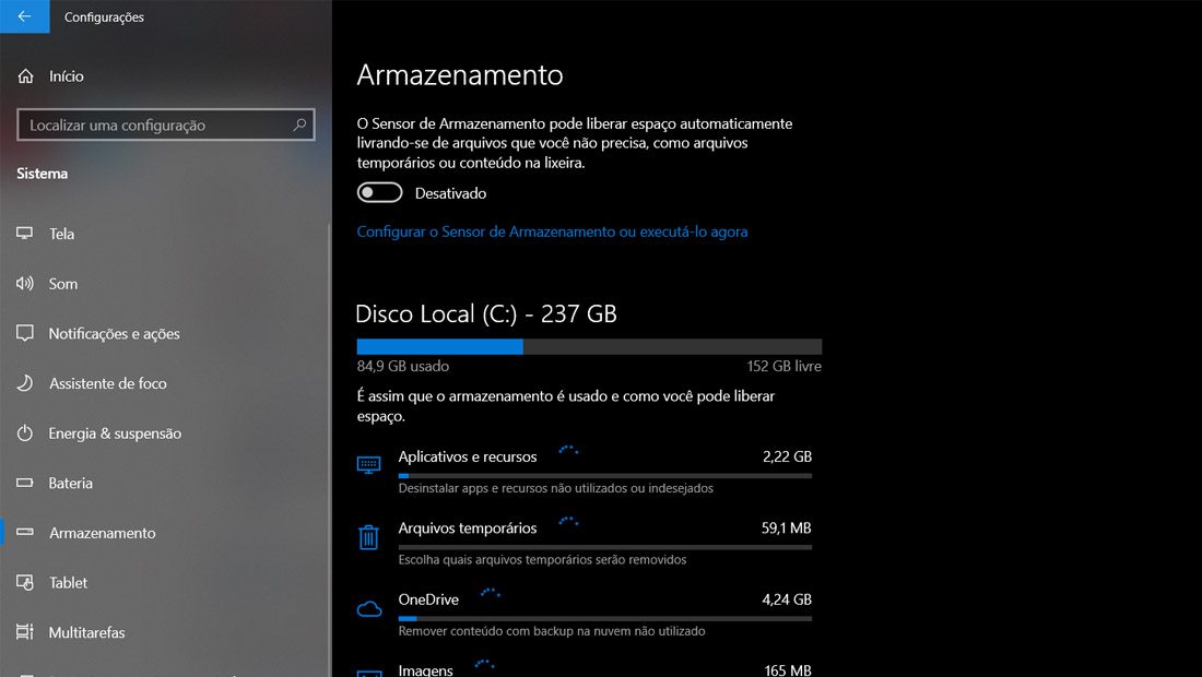 armazenamento windows