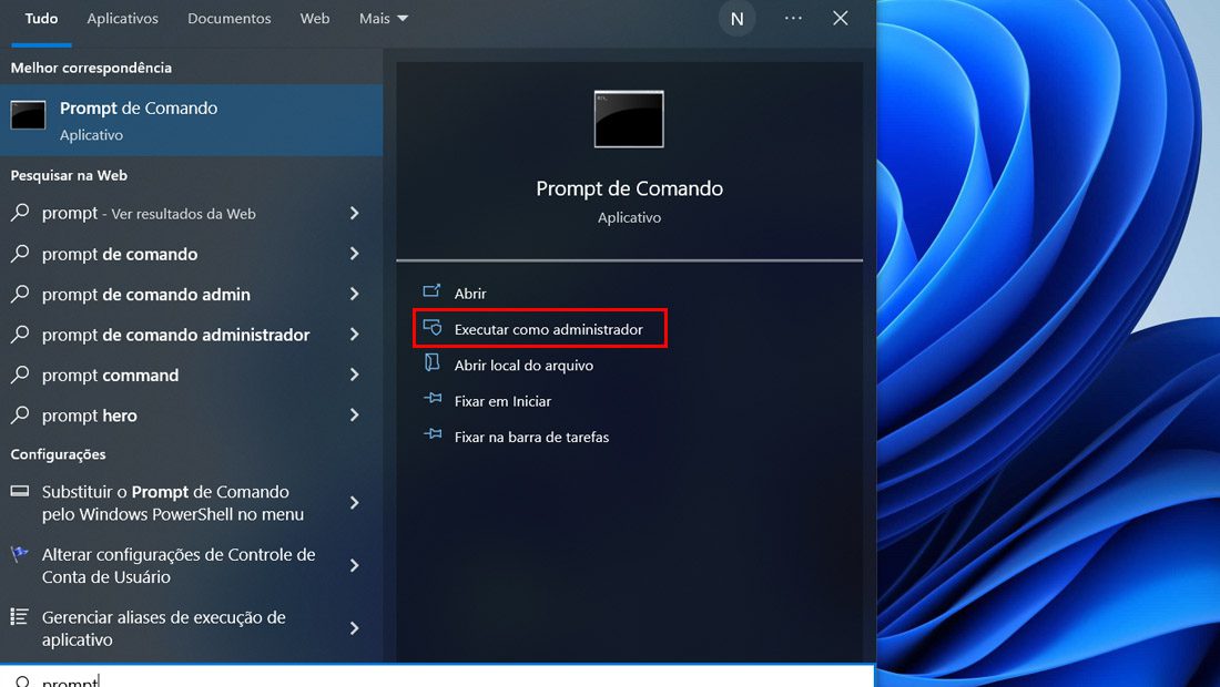 prompt de comando windows 11