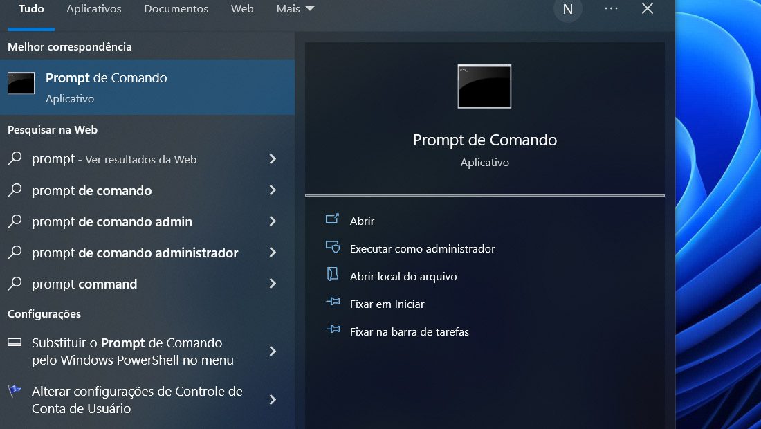 prompt de comando windows 11