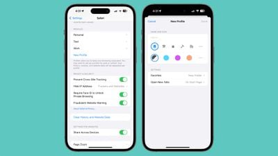 perfis de safári iOS 17