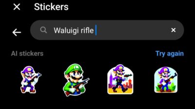Meta ai generated stickers Luigi