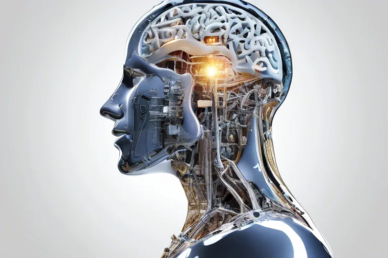 Uma cabeça de um robo simbolizando a Inteligencia artificial
