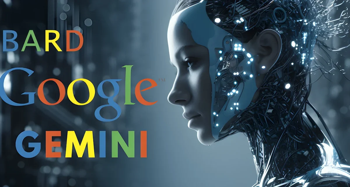 Imagem ilustrando a Inteligência artificial do Google, o Bard e o Gemini