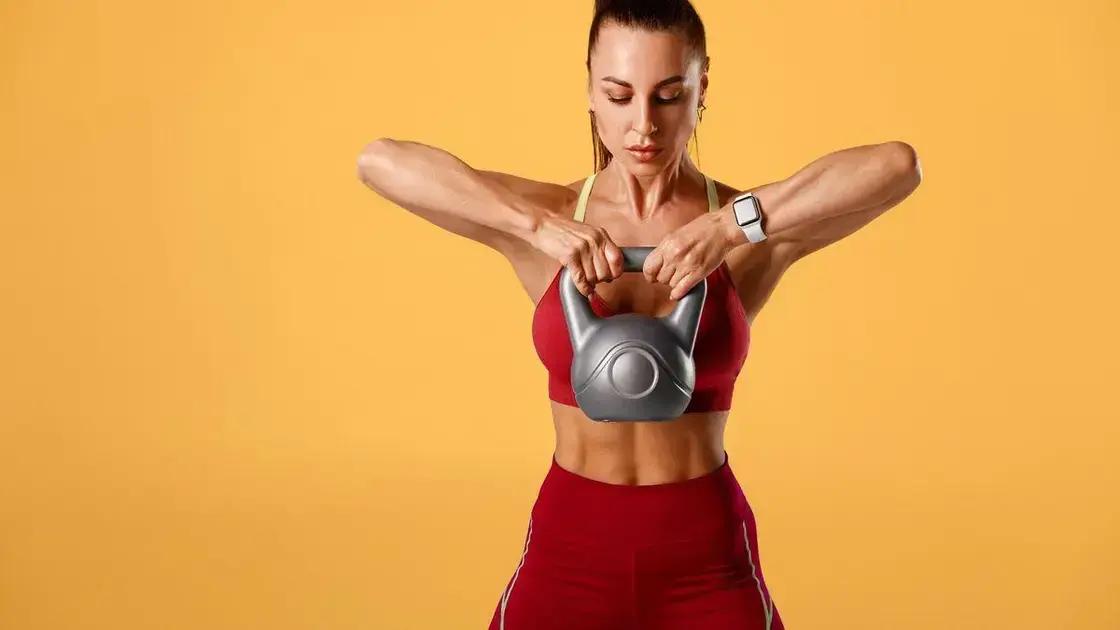 Exercícios de kettlebell para fortalecimento do core.