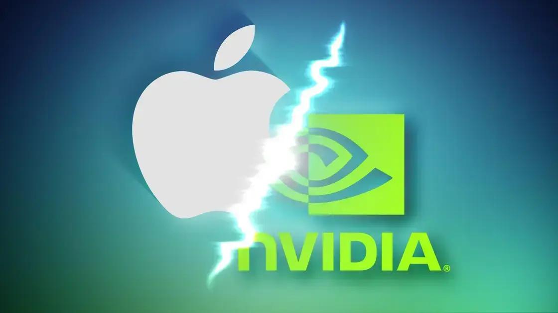 Relacionamento conturbado entre Apple e Nvidia.