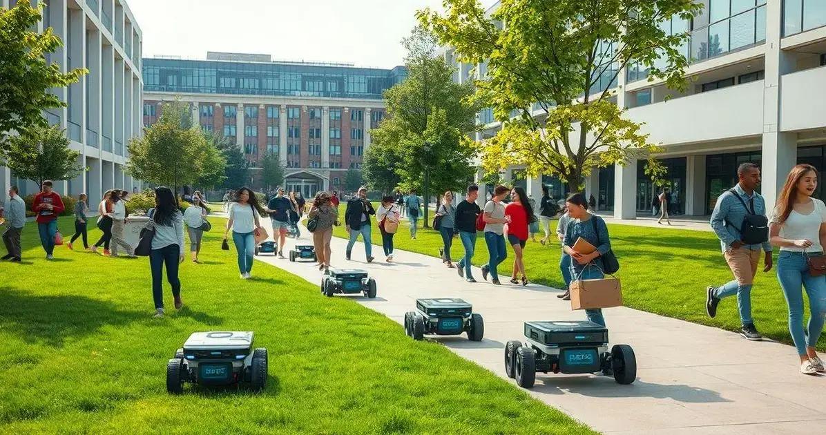 Robôs de entrega em universidades