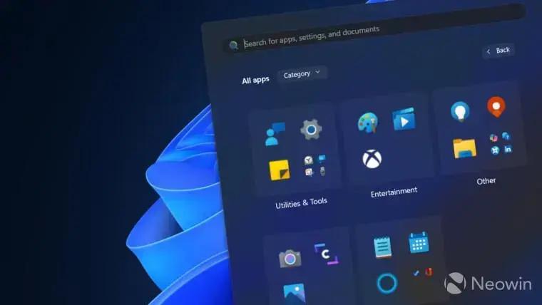 Menu Iniciar Windows 11