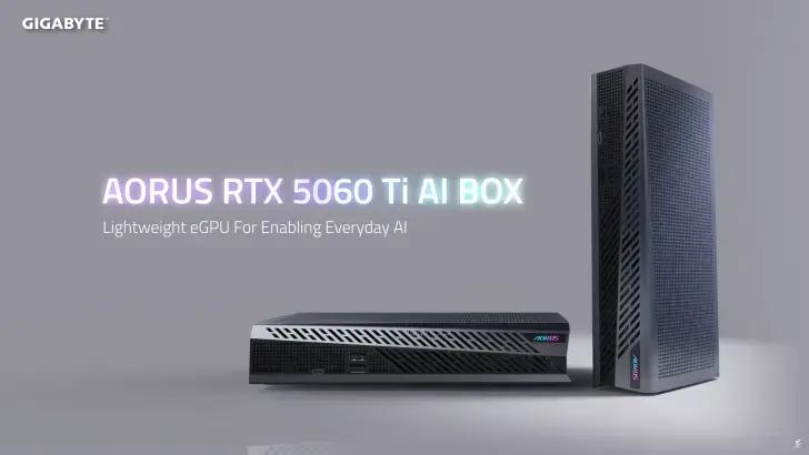 Gigabyte lança AORUS RTX 5060 Ti AI BOX eGPU com desempenho próximo ao desktop