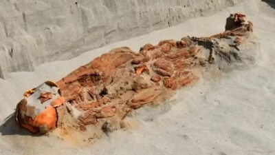 Esqueletos com mãos e pescoços amarrados são descobertos por arqueólogos no Peru
